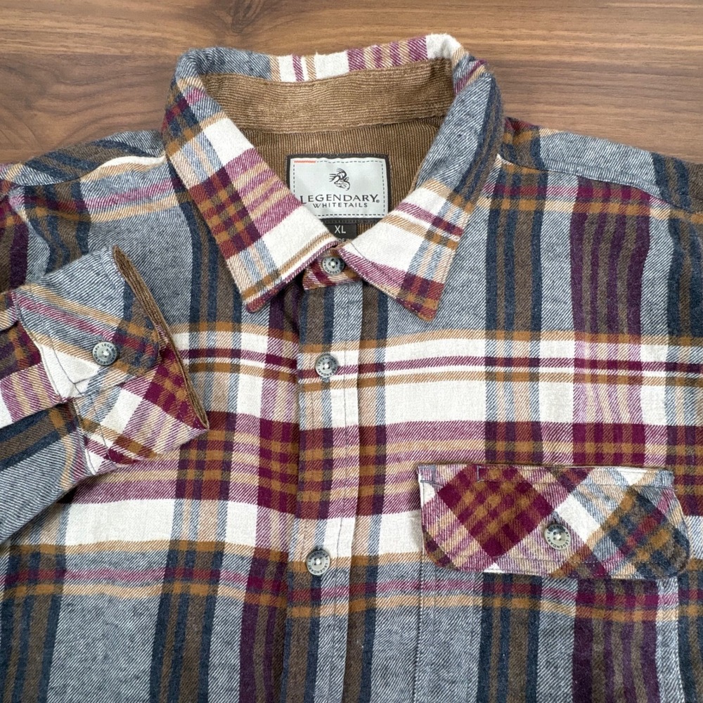 Legendary Whitetails Mens Plaid Flannel Shirt Long Sleeve Button Up Size‎ XL
